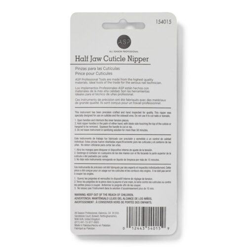 ASP Cuticle Nipper Half Jaw Back