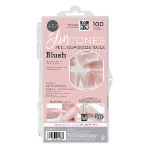 ASP Sheer Full Coverage Skin Tone Nails - Blush
