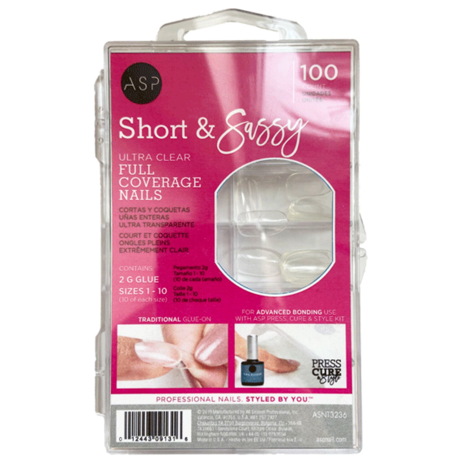 Short Sassy Full Coverage Nails ASP Nail
